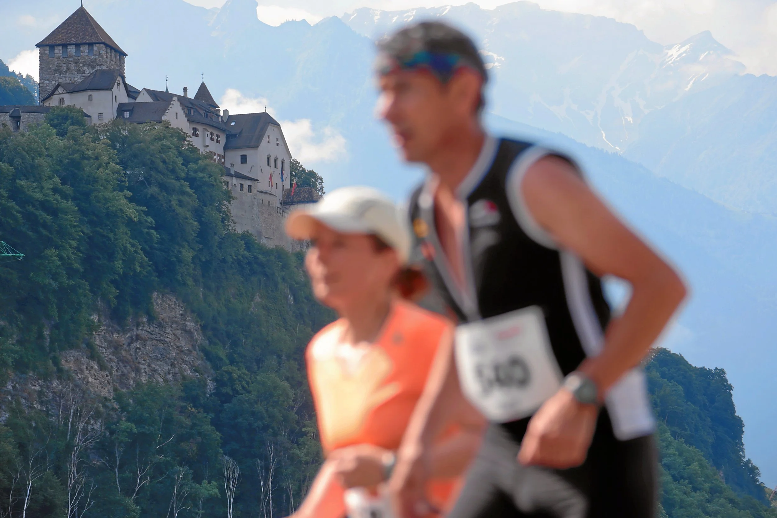 LGT Marathon 2014. Lauf im Angesicht des fürstlichen Schlosses in Vaduz.