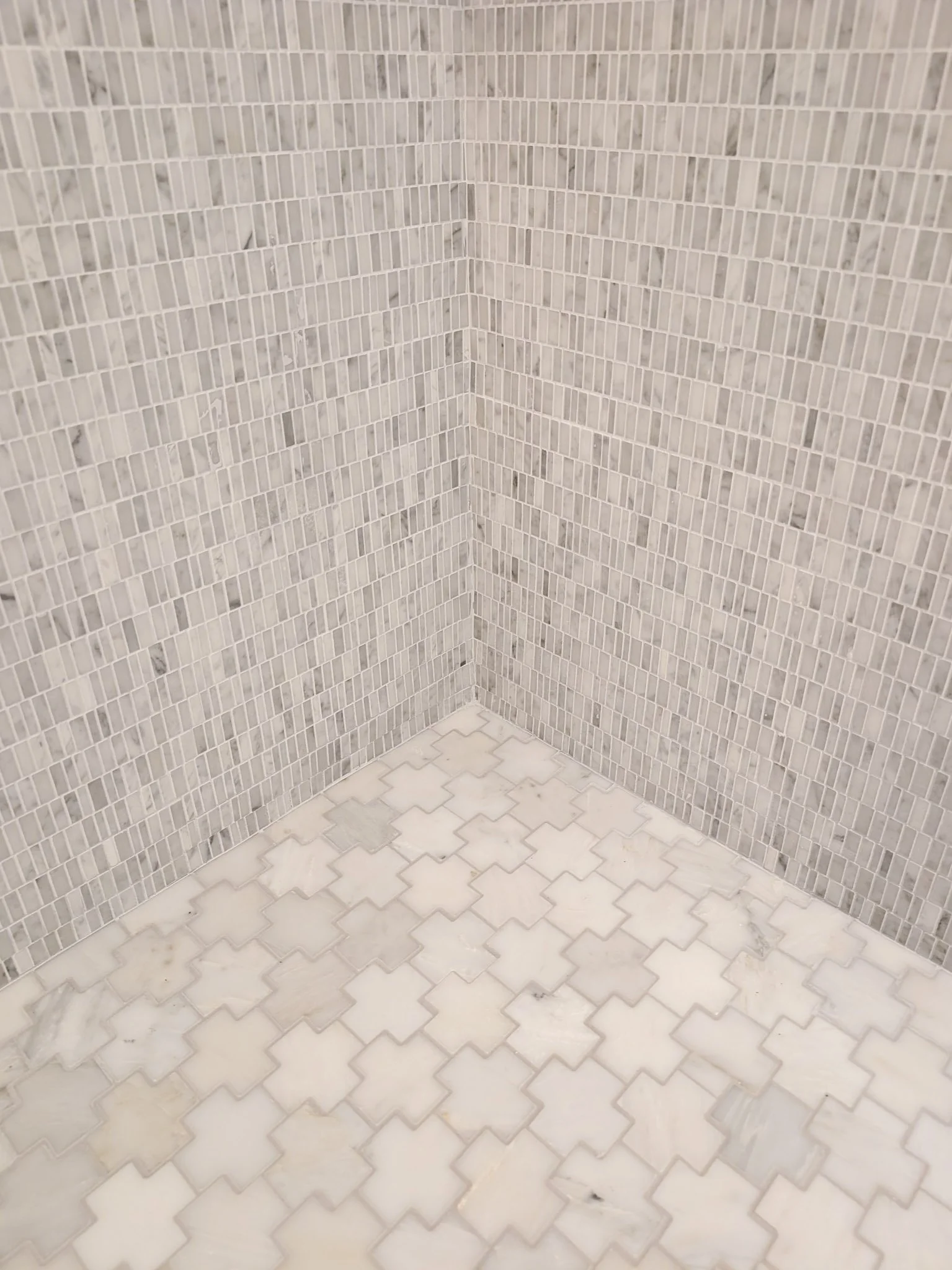 detail of contrasting tiles