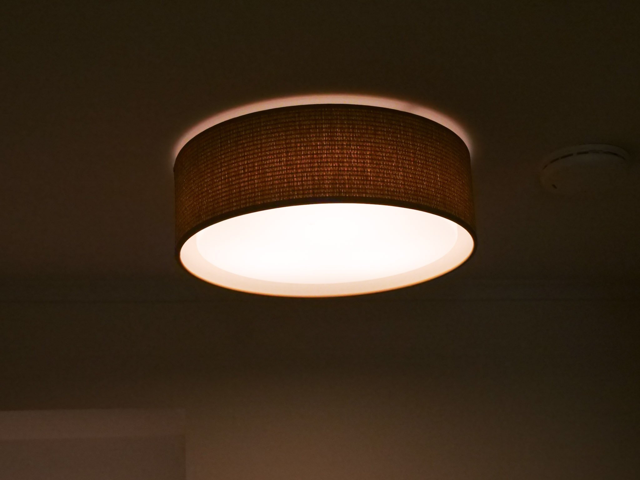woven flush mount light