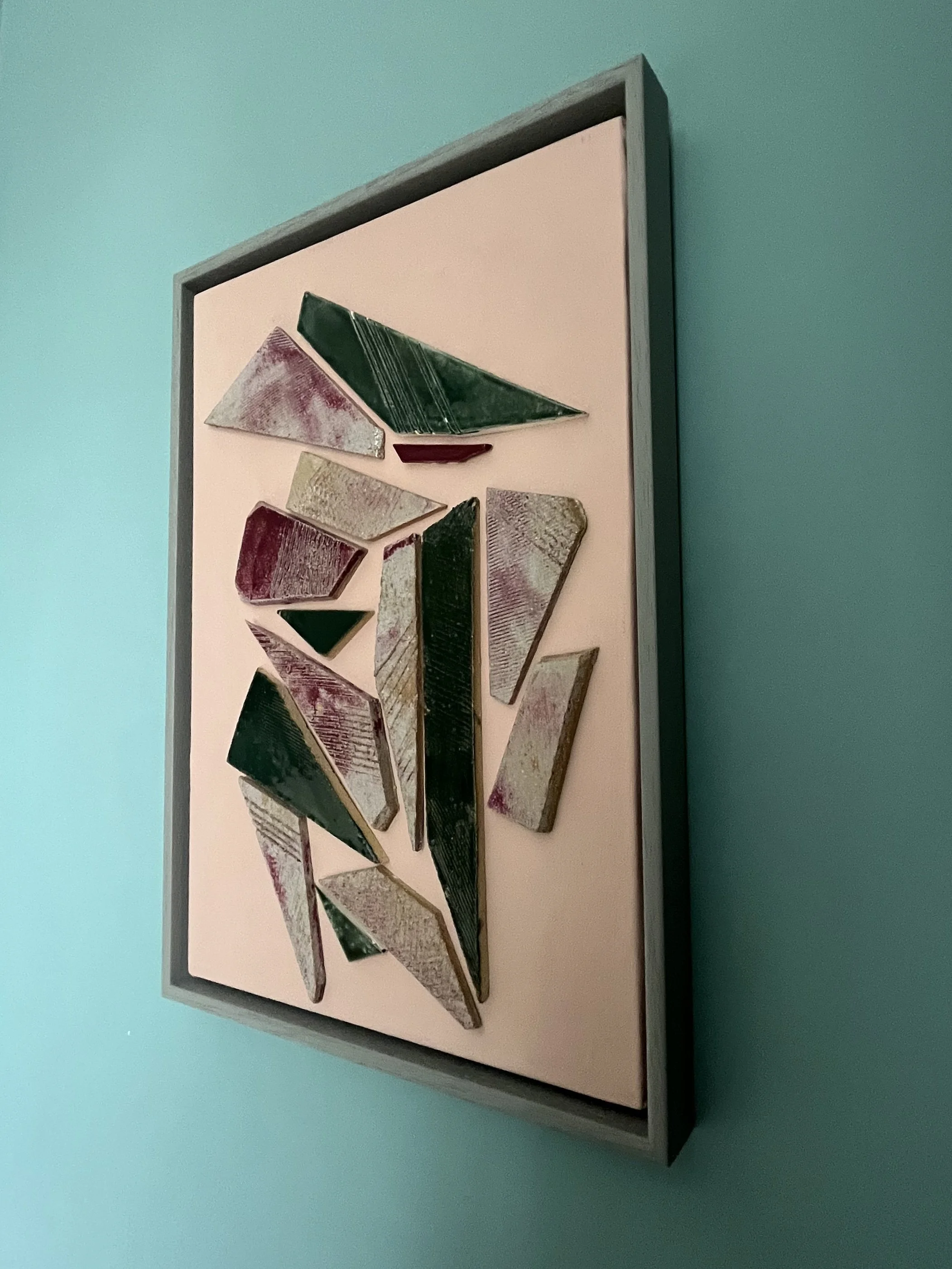 CWC Ceramics Shards on pink wall piece.JPG