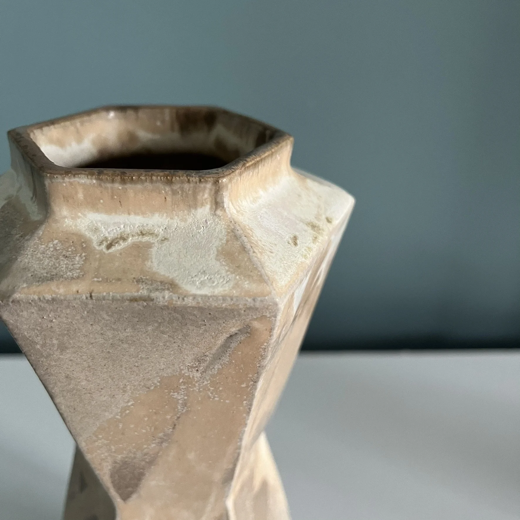 Tall Slim Hexagon Vase