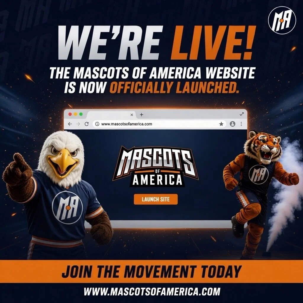 Building Mascots Into Brands 
Custom Mascots &bull; Camps &bull; Competitions
Merch &bull; Education &bull; Community
#mascotsofamerica