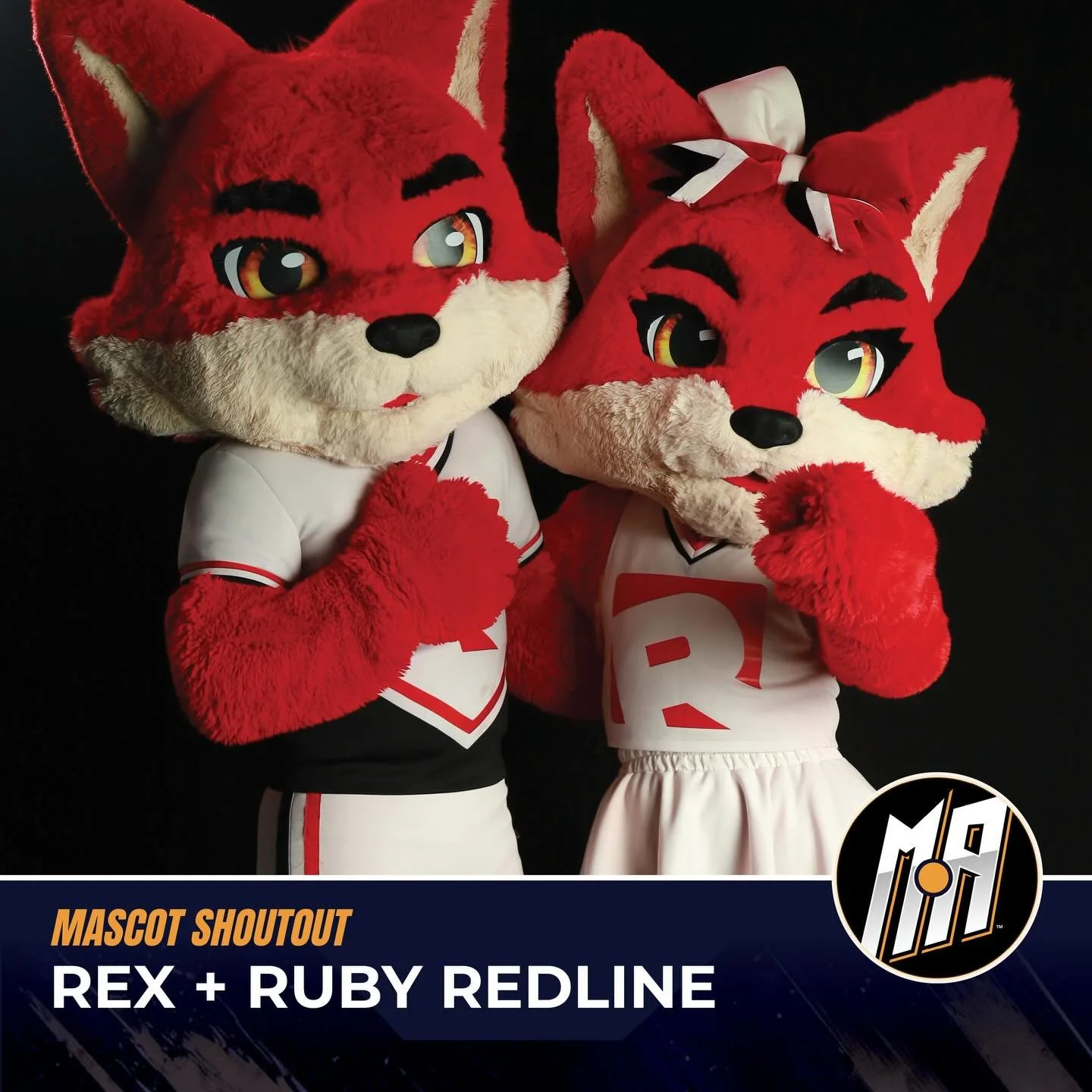 #MascotShoutout to the awesome team of Rex and Ruby Redline for Redline Championships! This dynamic duo just joined Redline halfway through their season this year and made a HUGE impact immediately. We are so proud to have helped the team bring these