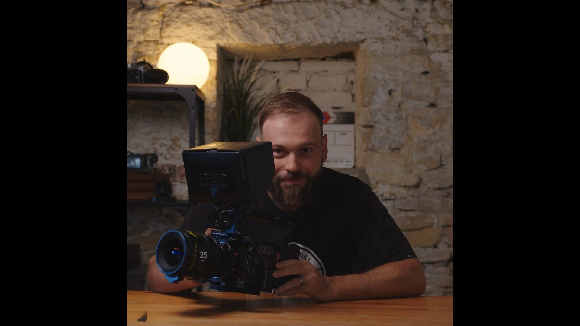 Dan Atkins Filmmaker holding Red Raptor X 8K VV