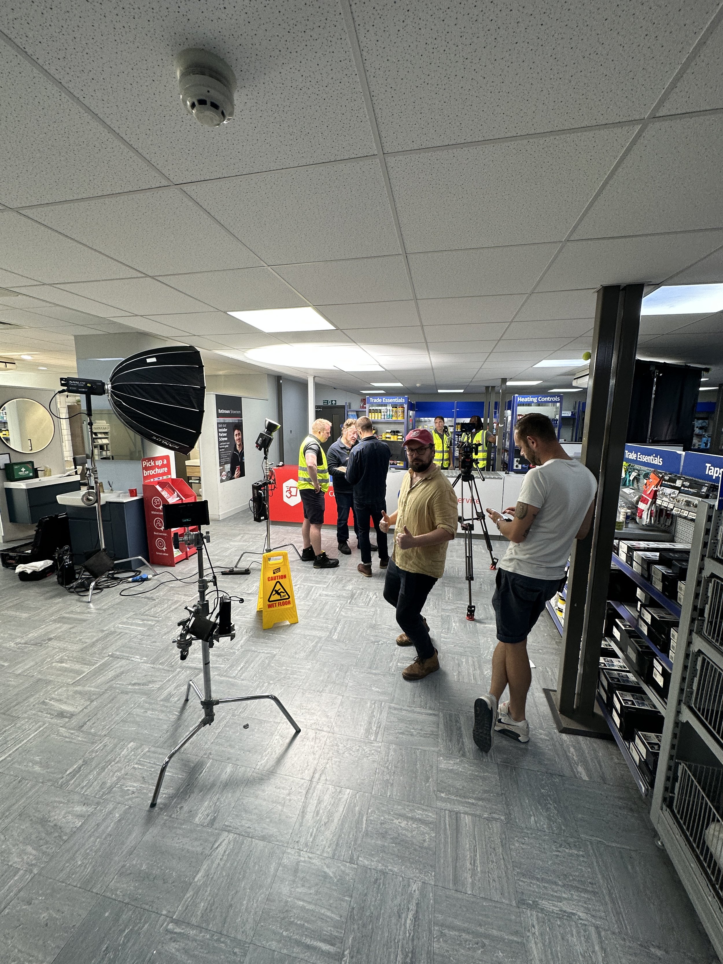 Behind the scenes for the filming of the Wolsley TVC