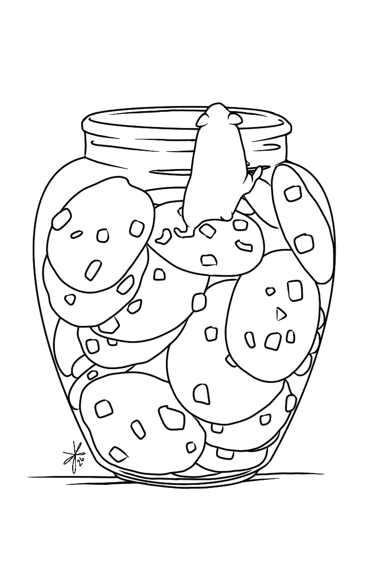 Cookie Coloring Page