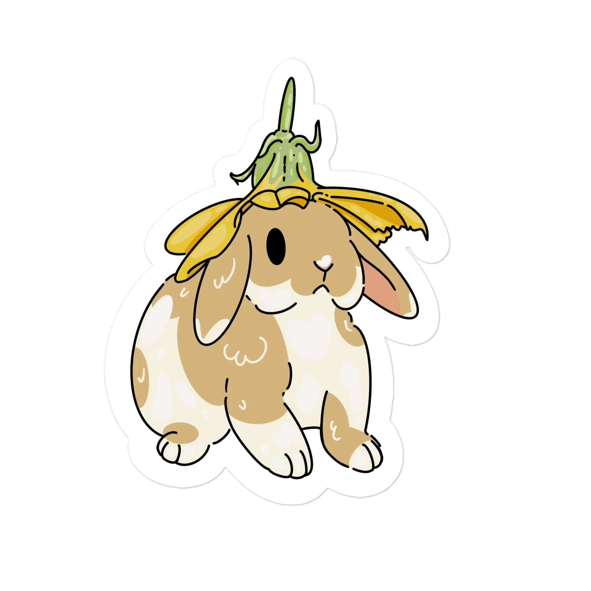 Bunny w/ Flower Hat Sticker