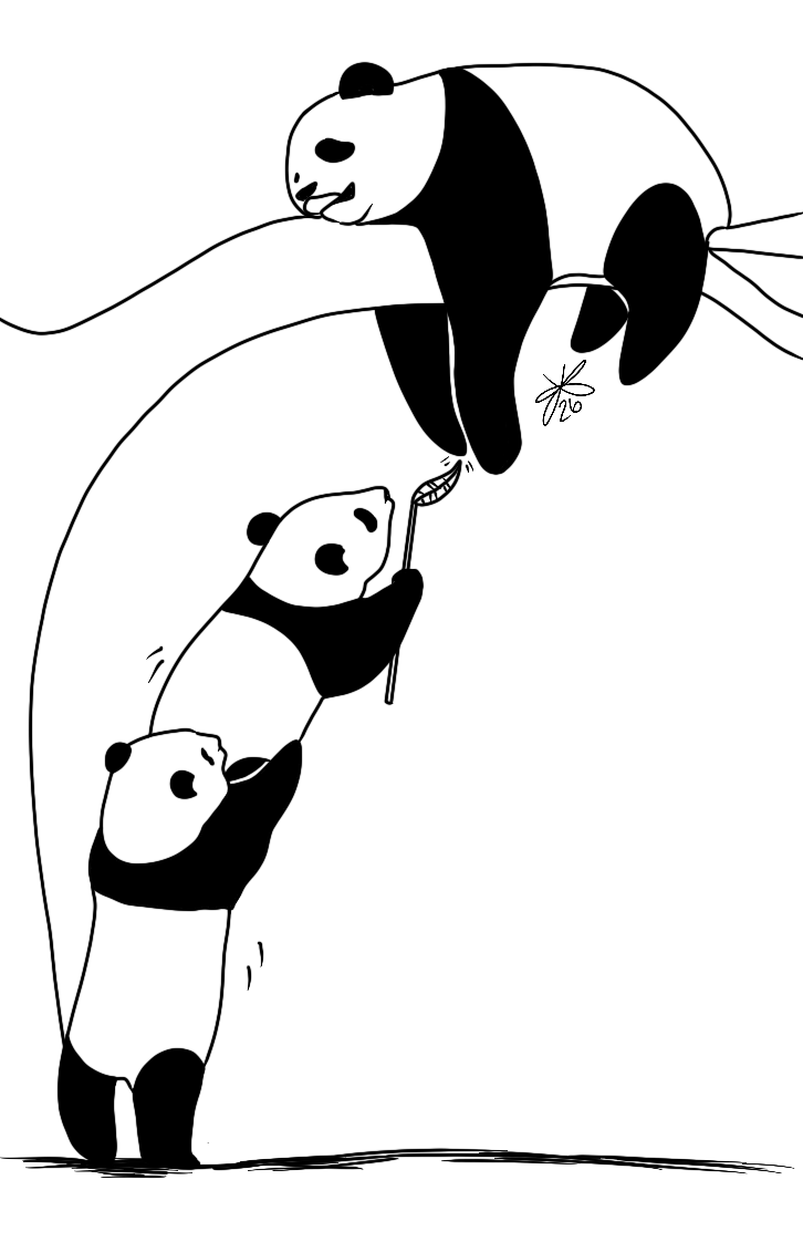 Dumb (Panda) Coloring Page