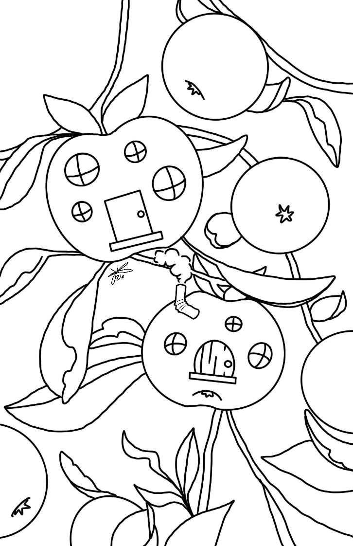 Apple Coloring Page