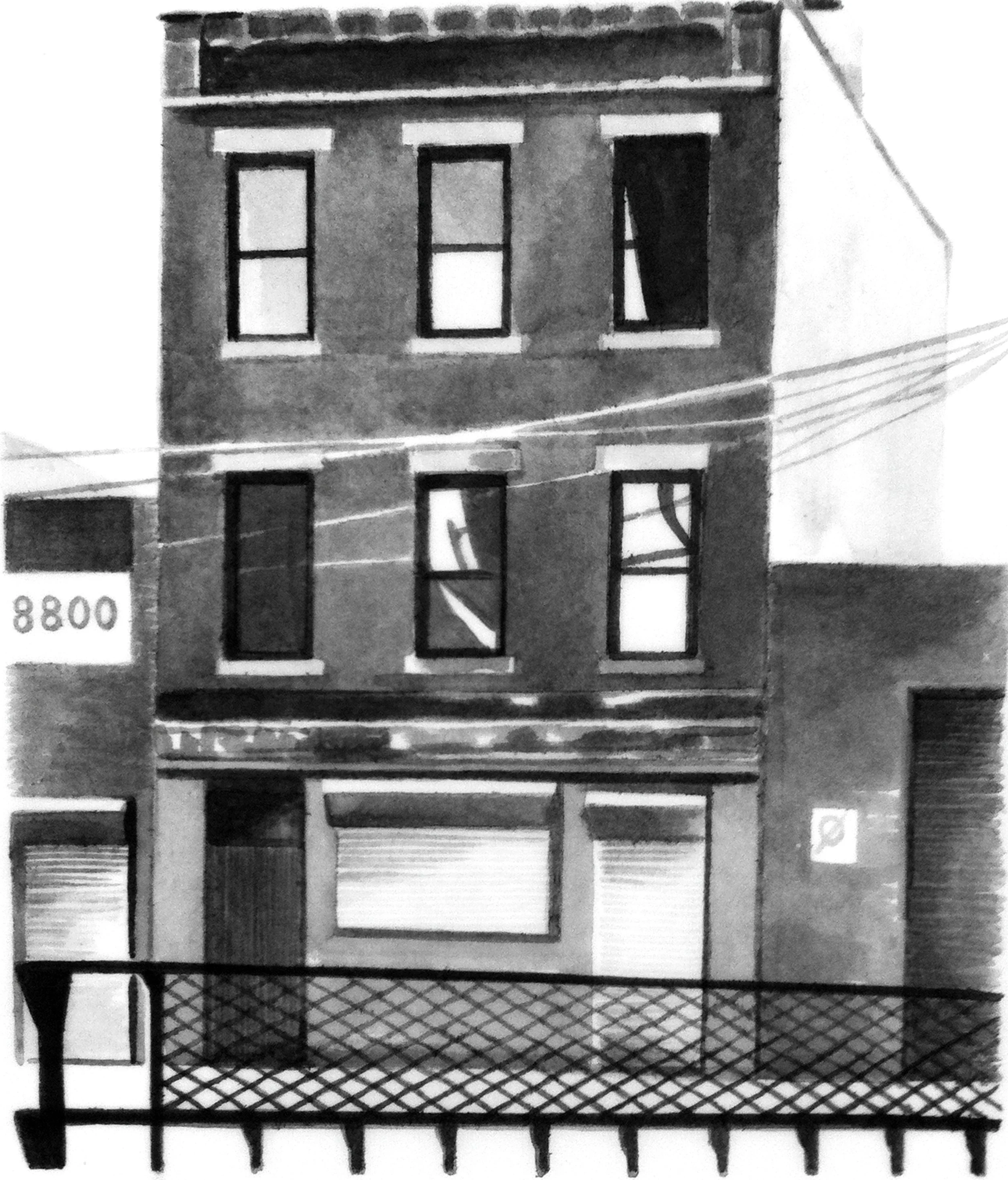 sarahleahy_cityandlandscapedrawing_rowhouse_2012_inkdrawing_figurativedrawing_02.jpg