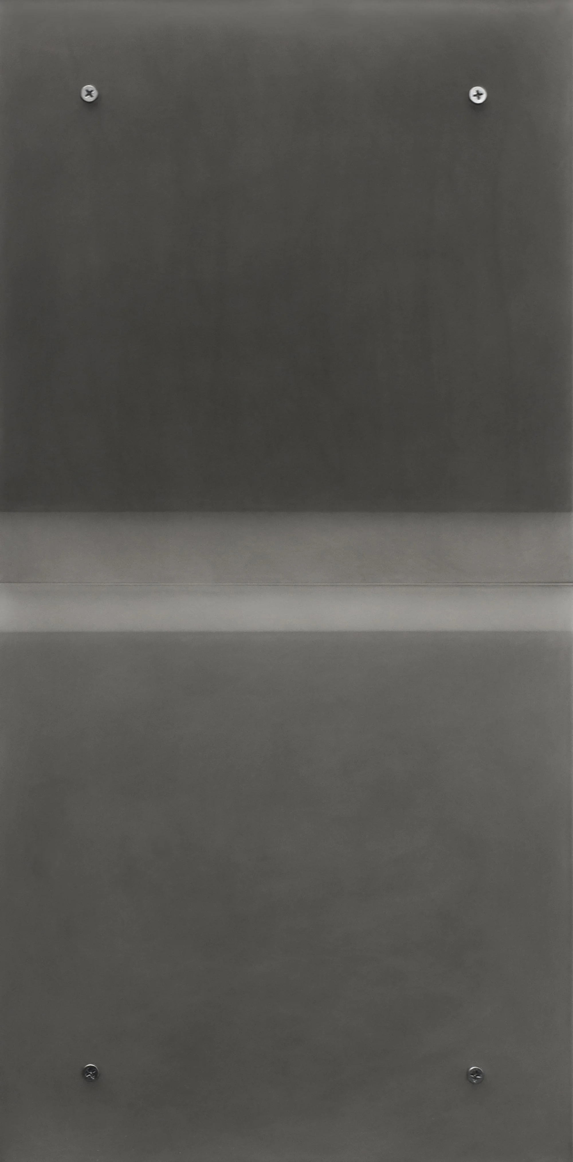 Overnight, 2015, black India ink painted onto sanded plexiglass, 5 individual panels, total dimension, 24” x 12”