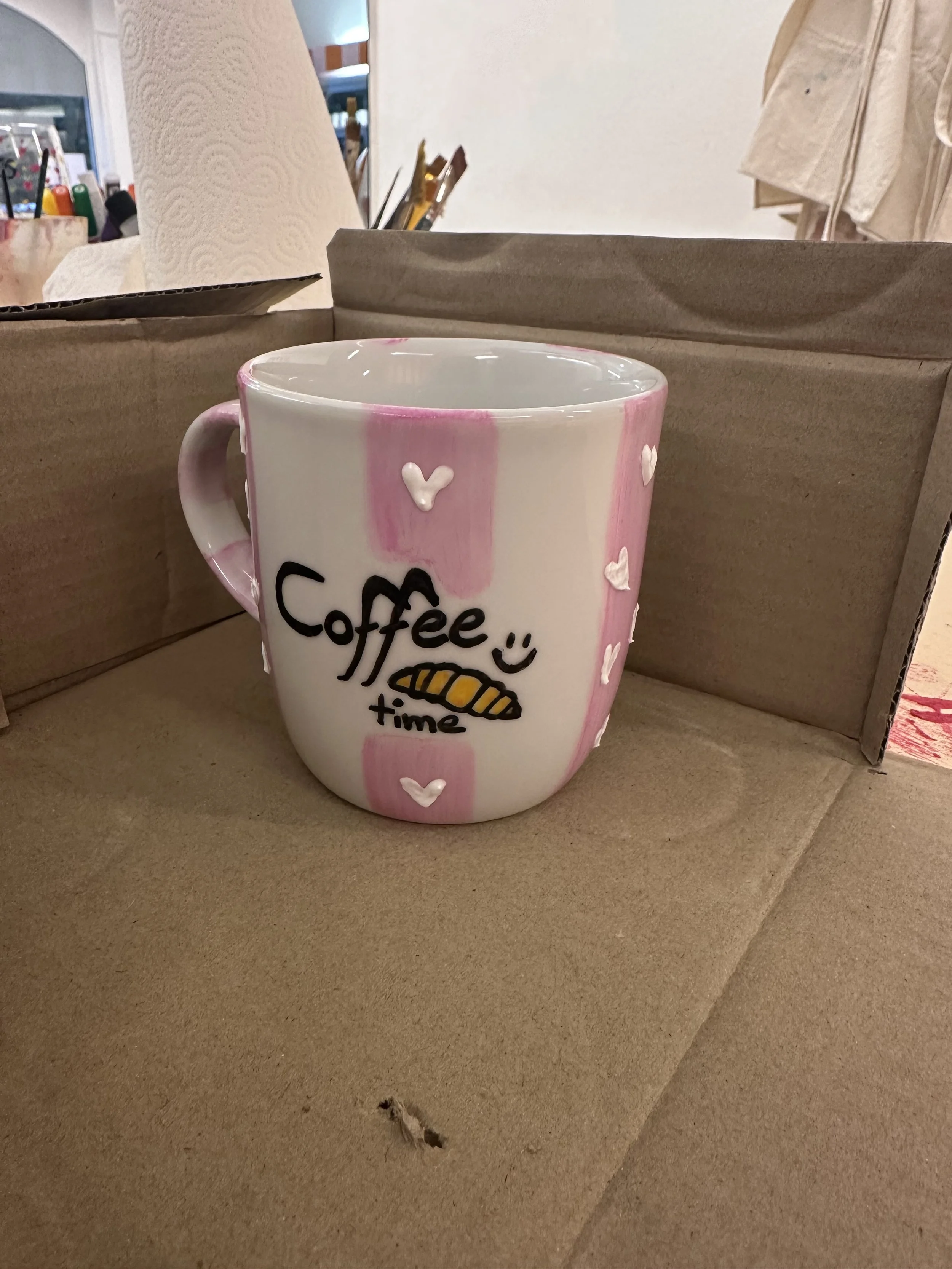 Keramik bemalen Tasse 