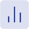 A solid blue square with rounded corners.