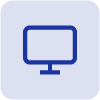 A plain blue square icon with rounded corners