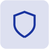 A blue square icon with rounded edges.
