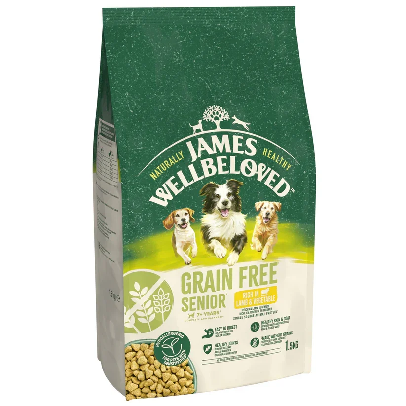 James Wellbeloved Dry Dog Grain Free Senior Lamb & Veg 1.5kg.webp