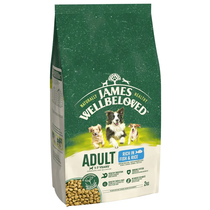James Wellbeloved Dry Dog Adult Fish & Rice 2kg.webp