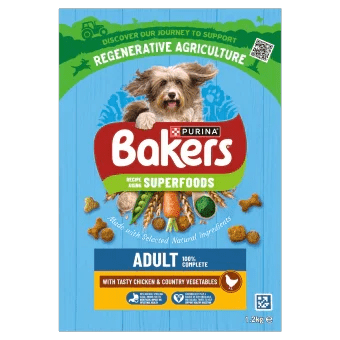 Bakers Adult with Tasty Chicken and Country Vegetables Dry Dog Food 1.2kg