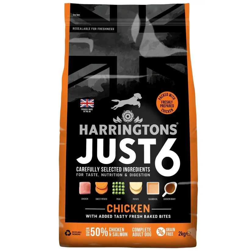 Harrington's Dog Just 6 Dry Chicken 2kg.webp