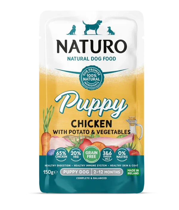 Naturo Puppy GF Chicken with Potato & Vegetables 150g Pouch