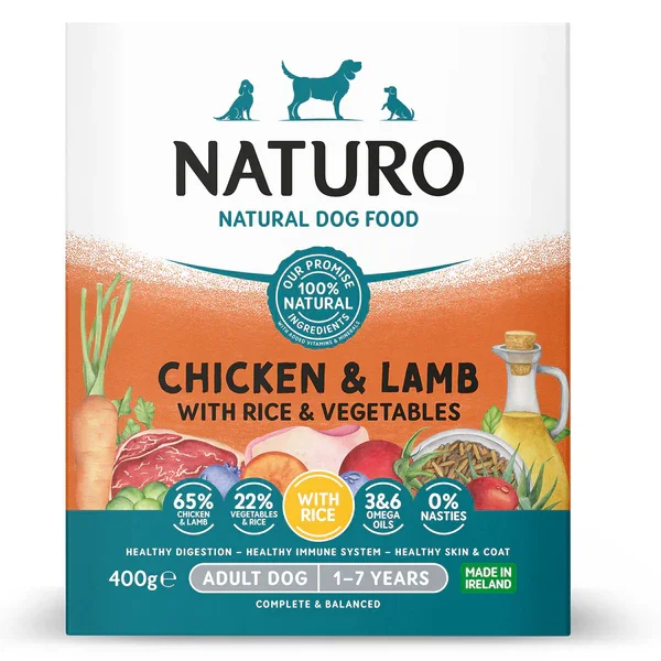 Naturo Chicken Lamb & Rice With Veg Tray 400g