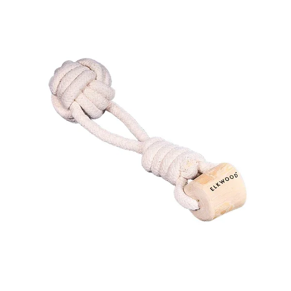 Elkwood Coffee Wood Knot & Ball Toy