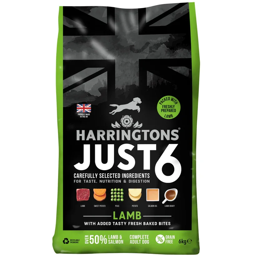 Harrington's Dog Just 6 Dry Lamb 6kg.webp