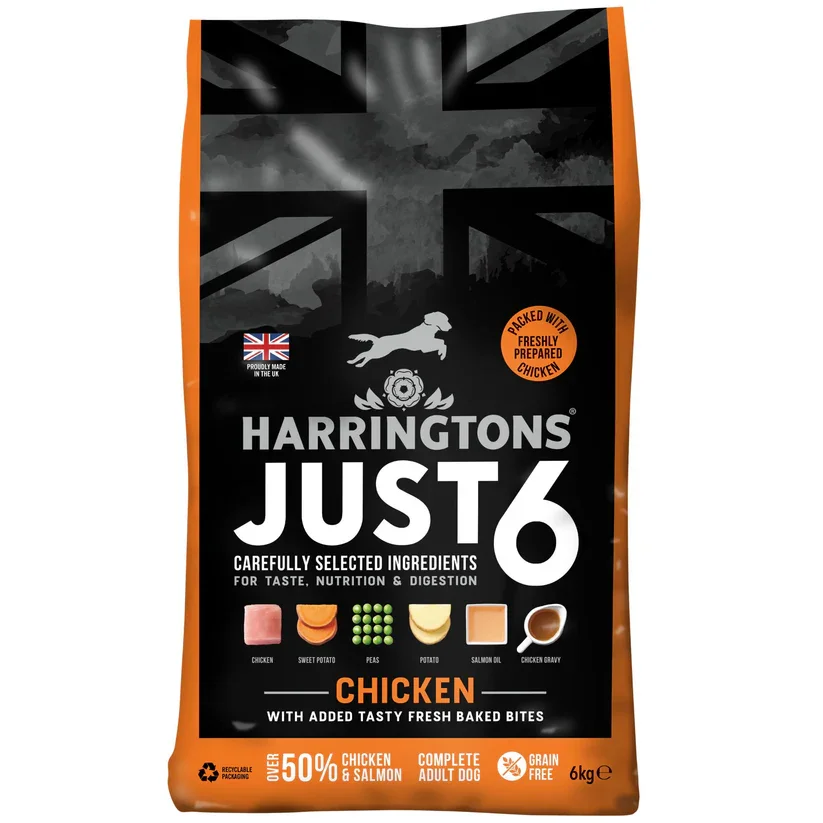 Harrington's Dog Just 6 Dry Chicken 6kg.webp
