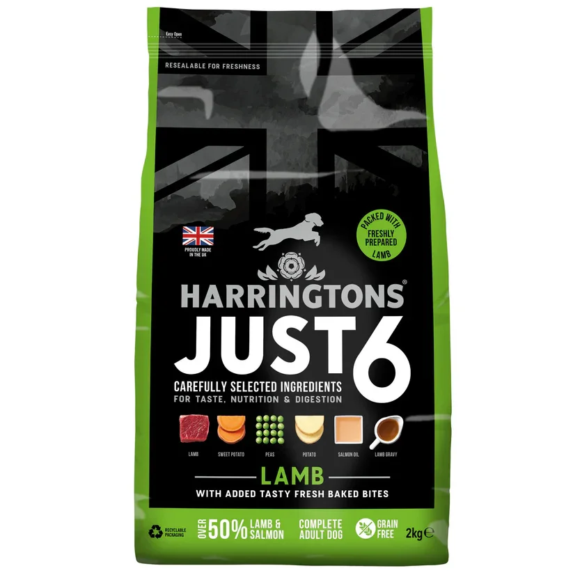 Harrington's Dog Just 6 Dry Lamb 12kg.webp