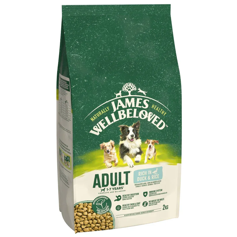 James Wellbeloved Dry Dog Adult Duck & Rice 2kg.webp