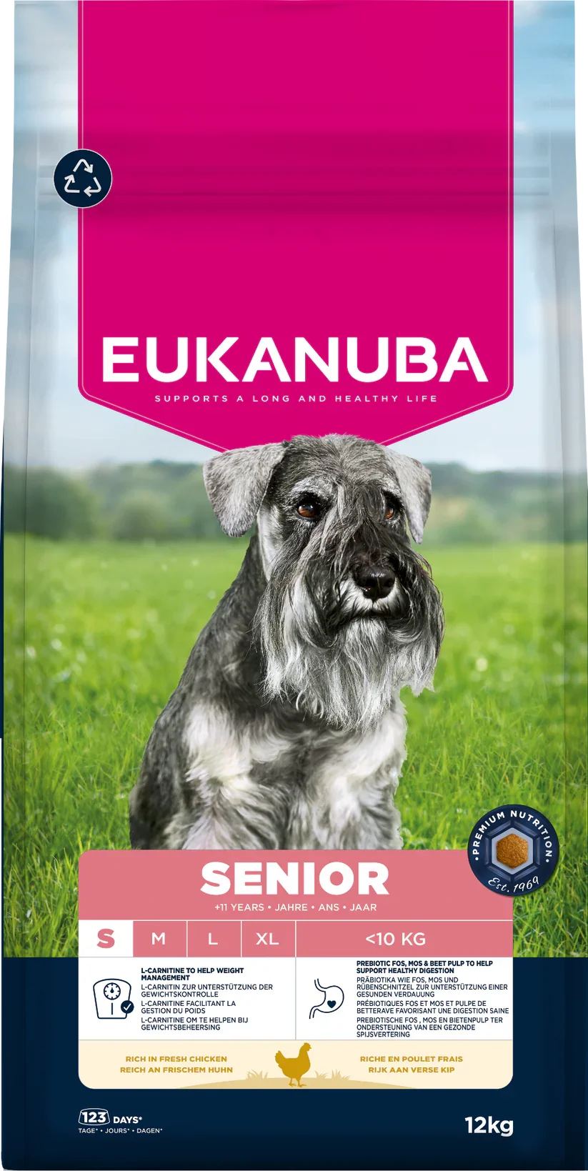 Eukanuba Dog Senior Small Chicken 12kg.webp