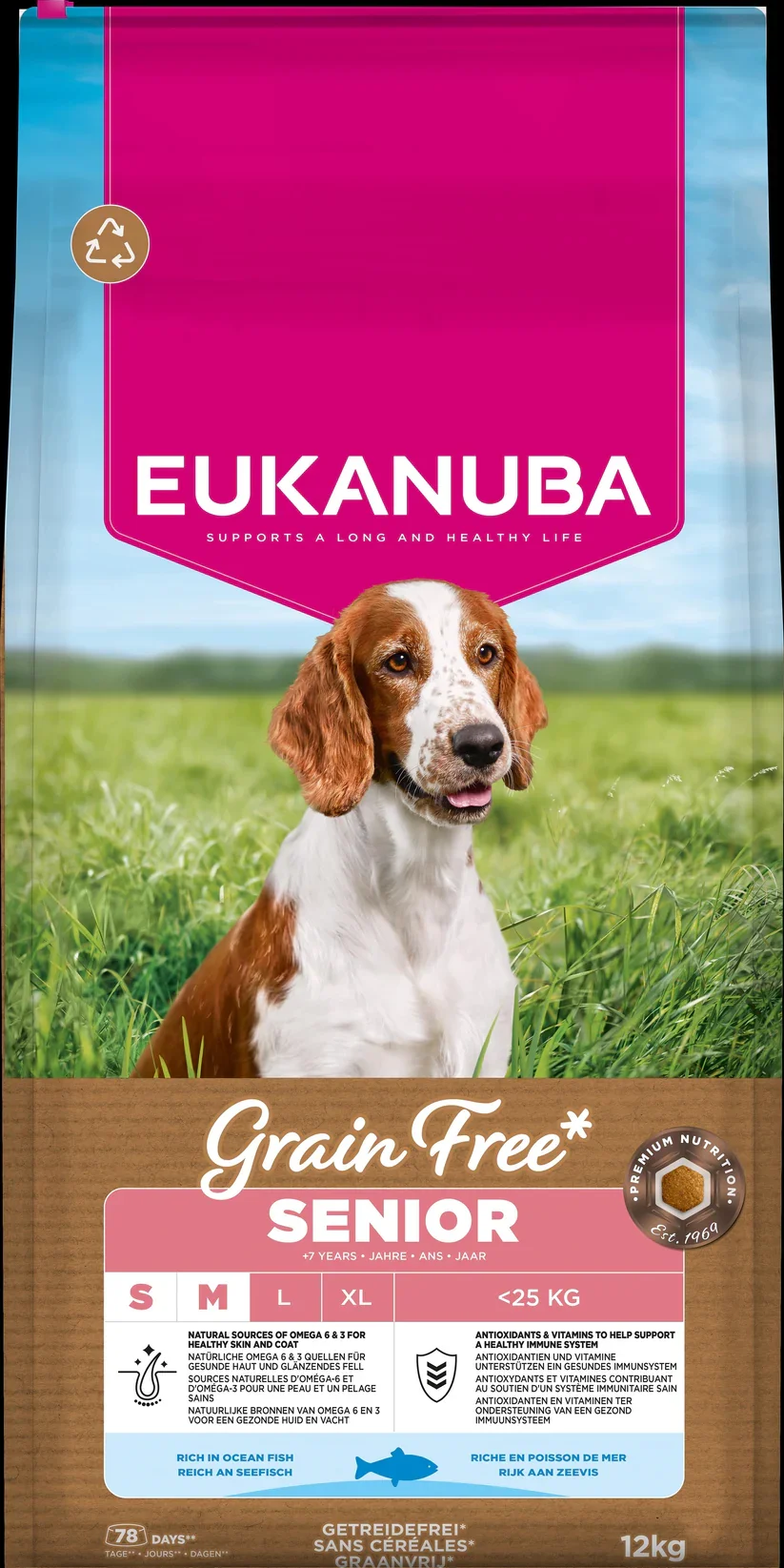 Eukanuba Grain Free - Ocean Fish - Senior Small-Medium 12kg.webp