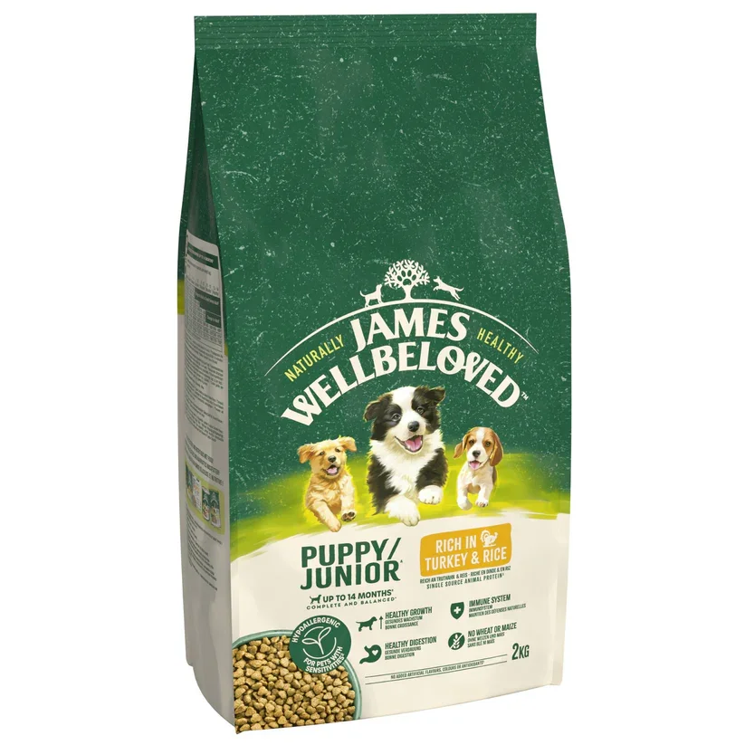 James Wellbeloved Dry Dog Puppy Turkey & Rice 2kg.webp
