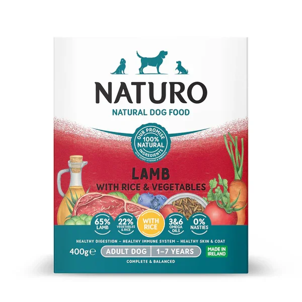 Naturo Adult Lamb & Rice With Veg Tray 400g