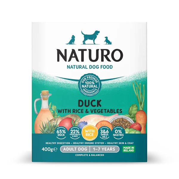 Naturo Adult Duck & Rice With Veg Tray 400g
