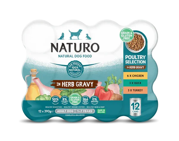 Naturo Adult Variety Pack Grain Free Can 12x390g