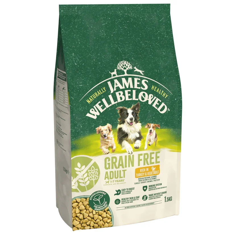 James Wellbeloved Dry Dog Grain Free Adult Turkey 1.5kg