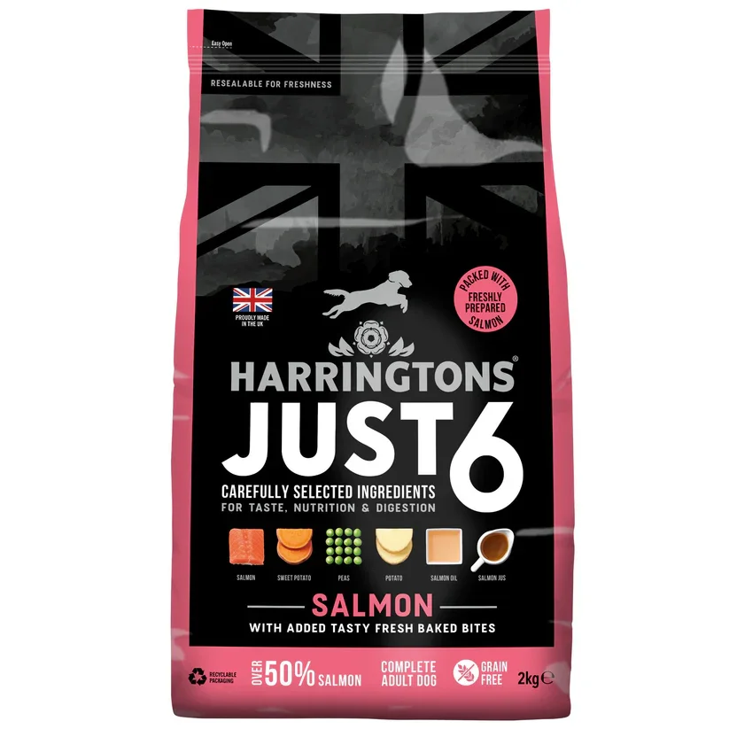 Harrington's Dog Just 6 Dry Salmon 12kg.webp
