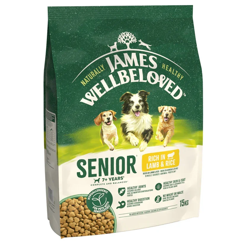 James Wellbeloved Dry Dog Senior Lamb & Rice 15kg.webp