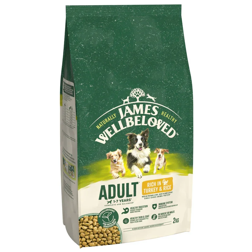 James Wellbeloved Dry Dog Adult Turkey & Rice 2kg.webp