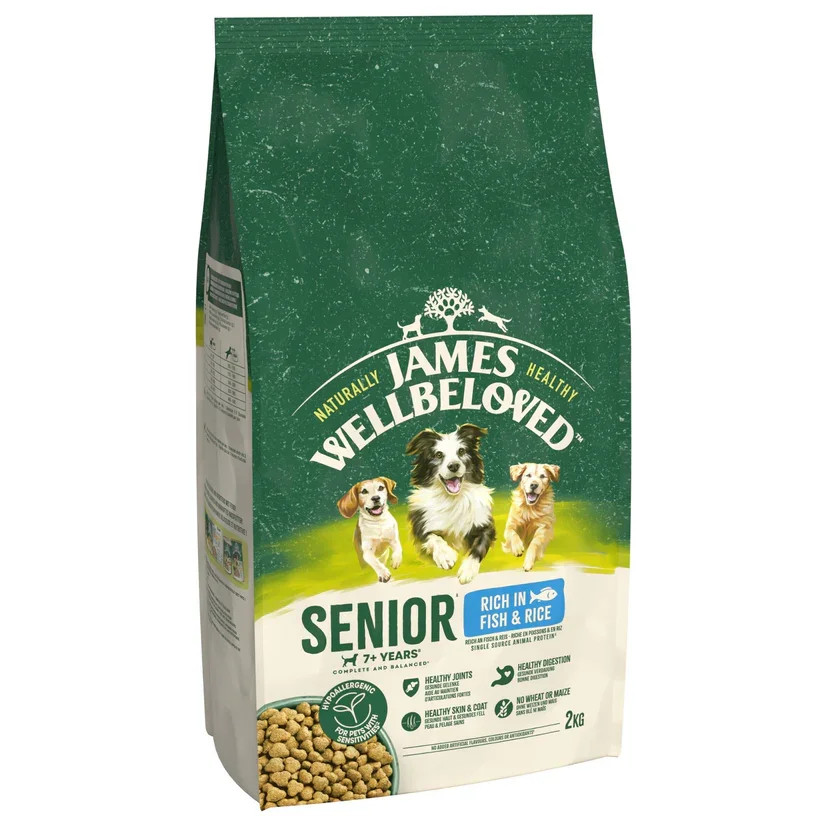 James Wellbeloved Dry Dog Senior Fish & Rice 2kg.webp