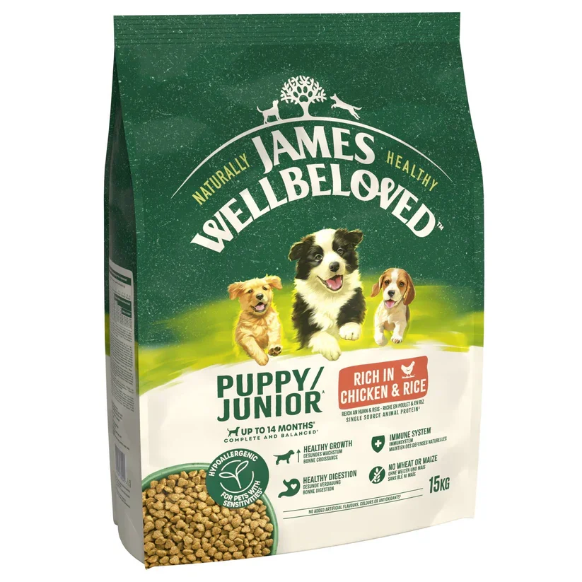 James Wellbeloved Dry Dog Puppy Chicken & Rice 15kg.webp