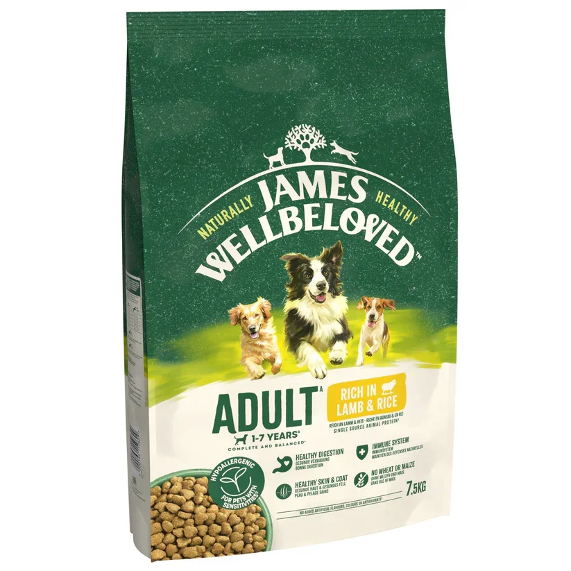 James Wellbeloved Dry Dog Adult Lamb & Rice 7.5kg.webp
