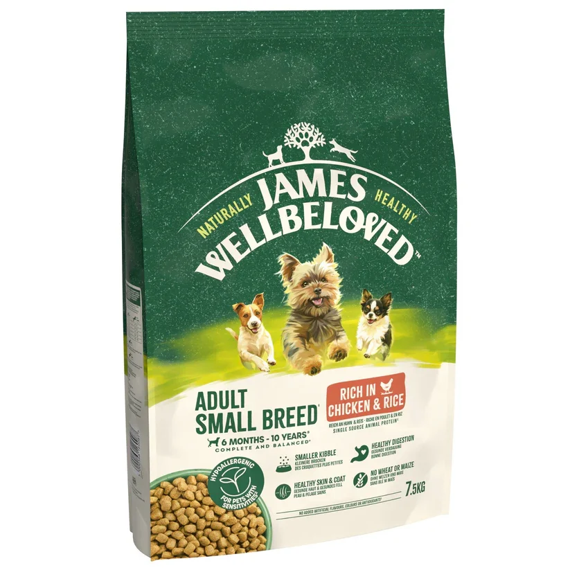 James Wellbeloved Dry Dog Adult SmallBreed Chicken & Rice 7.5kg.webp