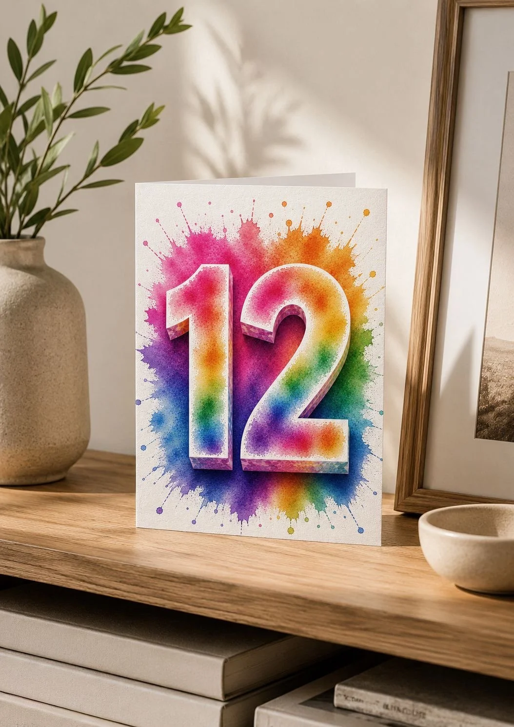Watercolour Age Card - Style A