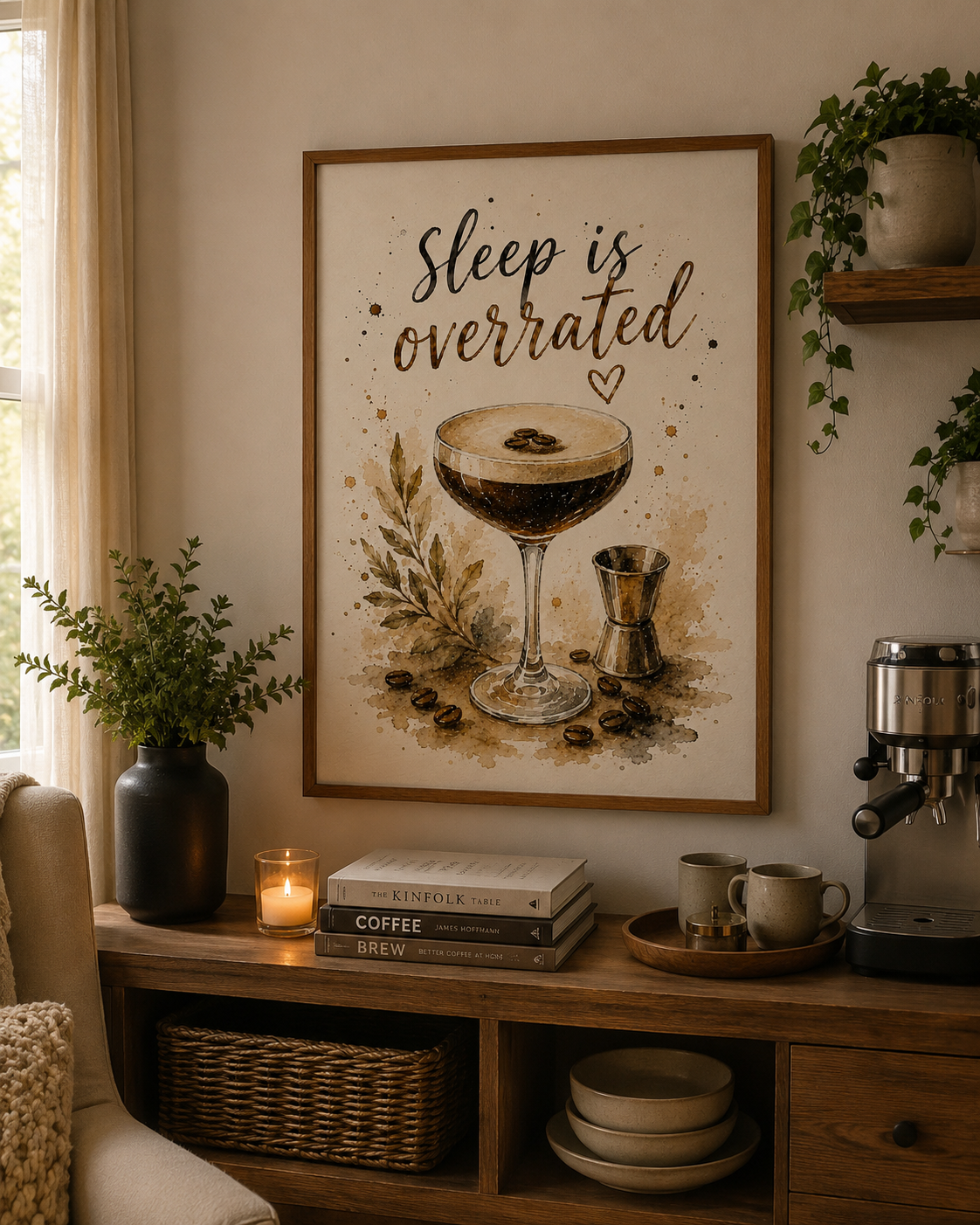 Sleep Is Overrated Martini Art
