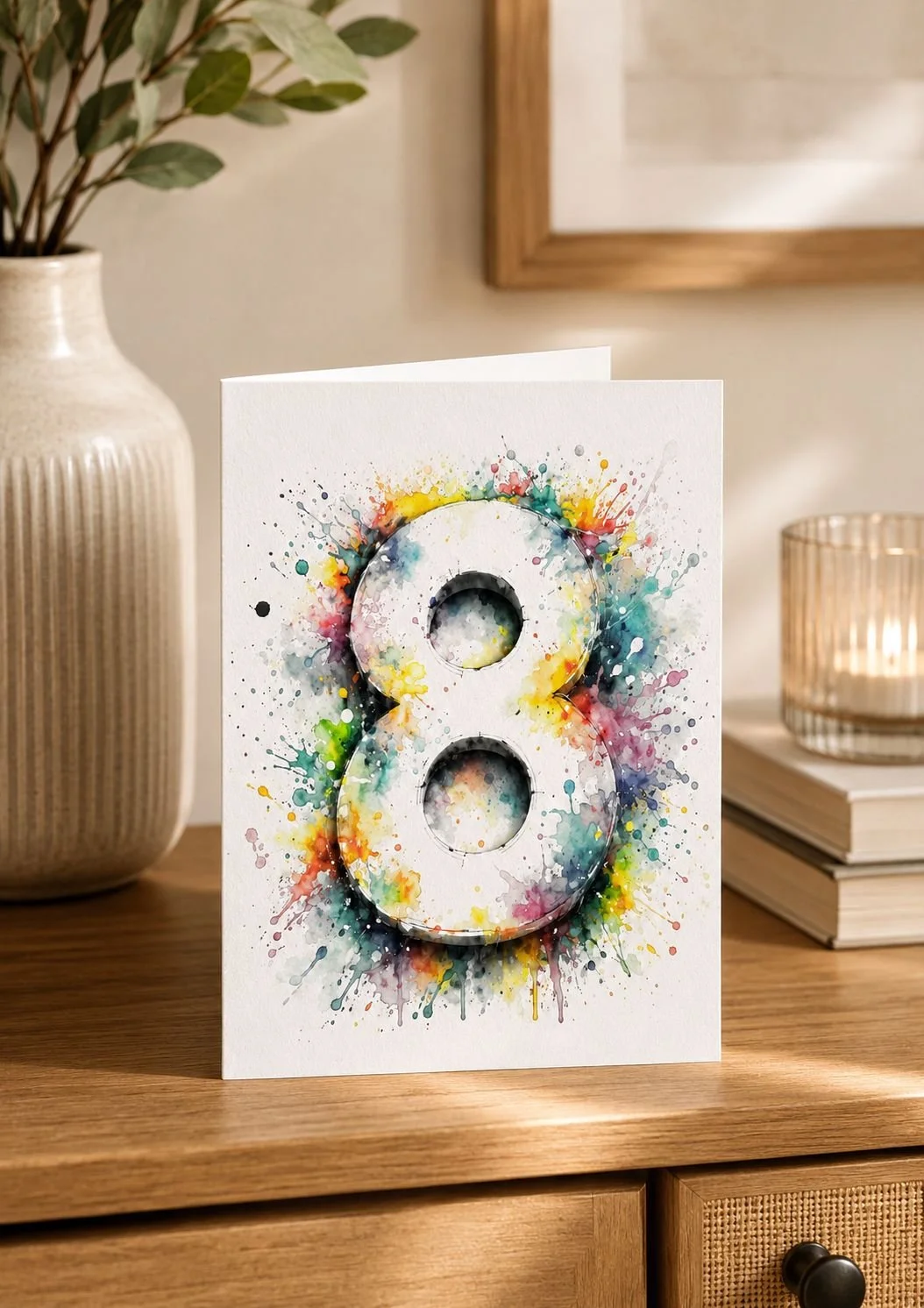 Watercolour Age Card - Style B