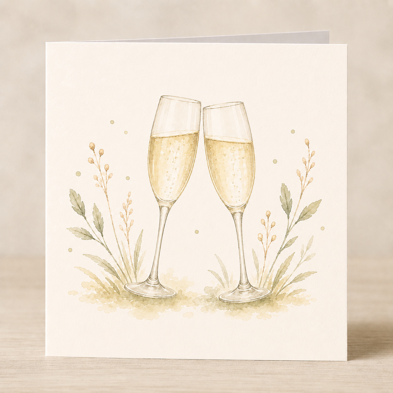 Champagne Glass Celebration Card
