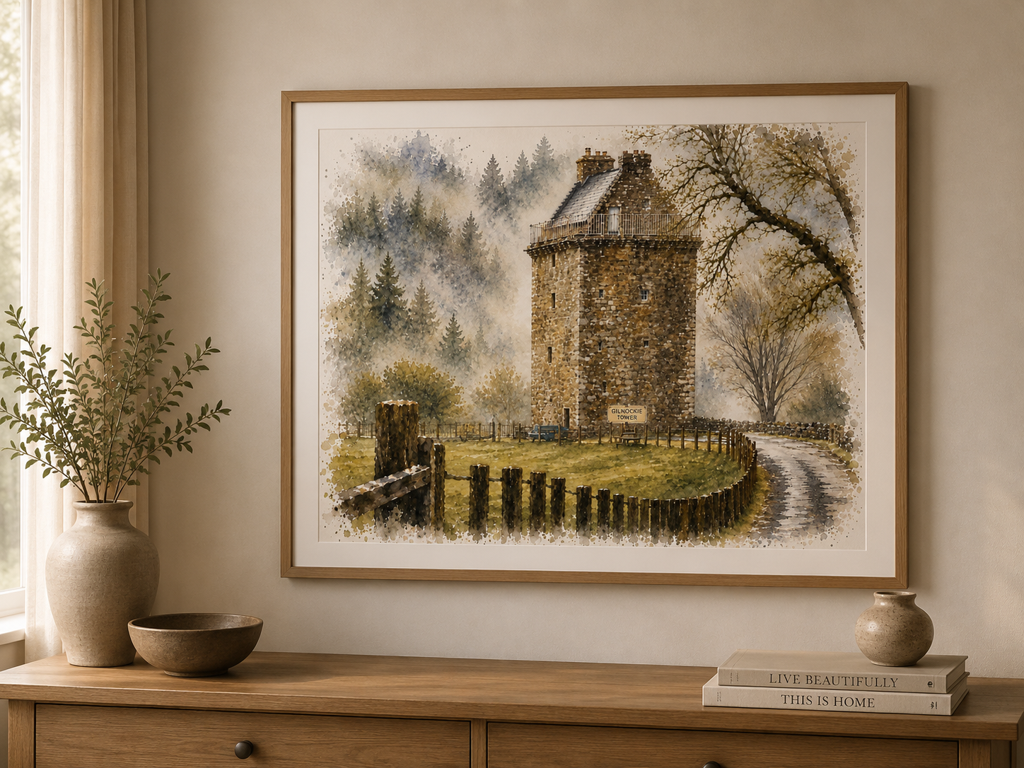 Gilnockie Tower Watercolour Print