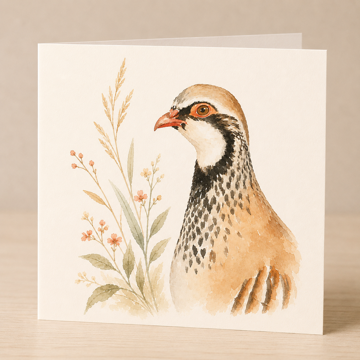 Red Legged Partridge Card